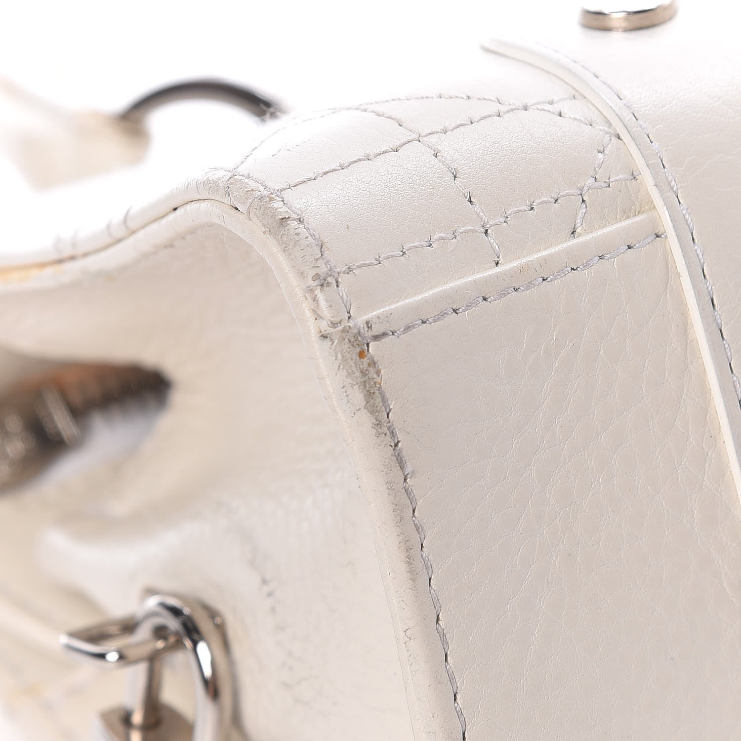 Christian Dior Calfskin Cannage Stitched East West Lady Dior White 12 of 29