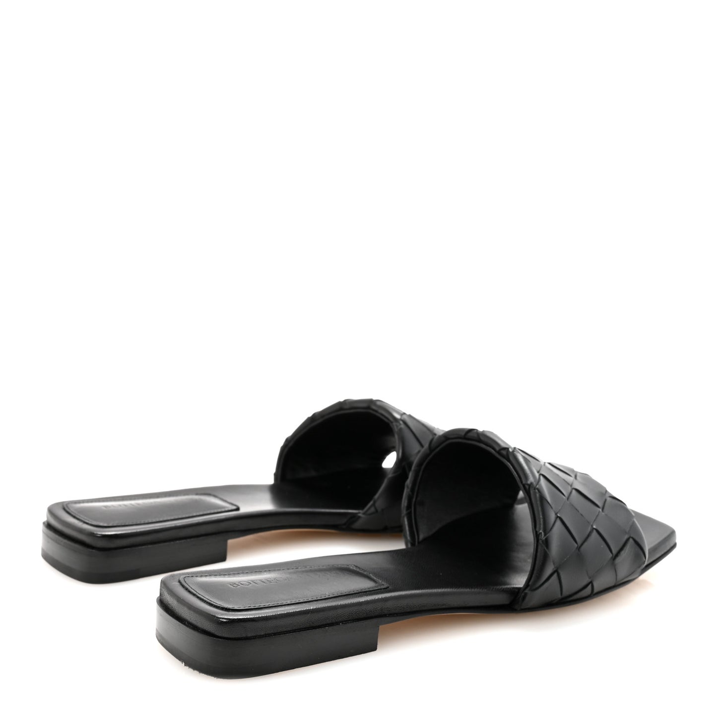 Nappa Quilted Parco Flat Sandals 40 Black