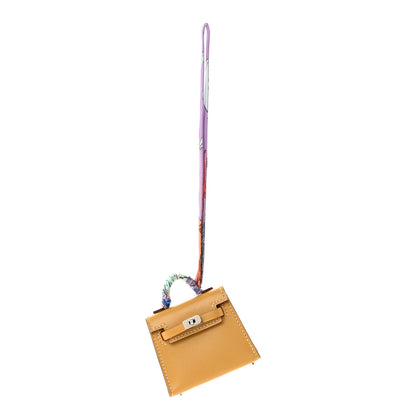 Hermes Tadelakt Mini Kelly Twilly Bag Charm Paille 1 of 8