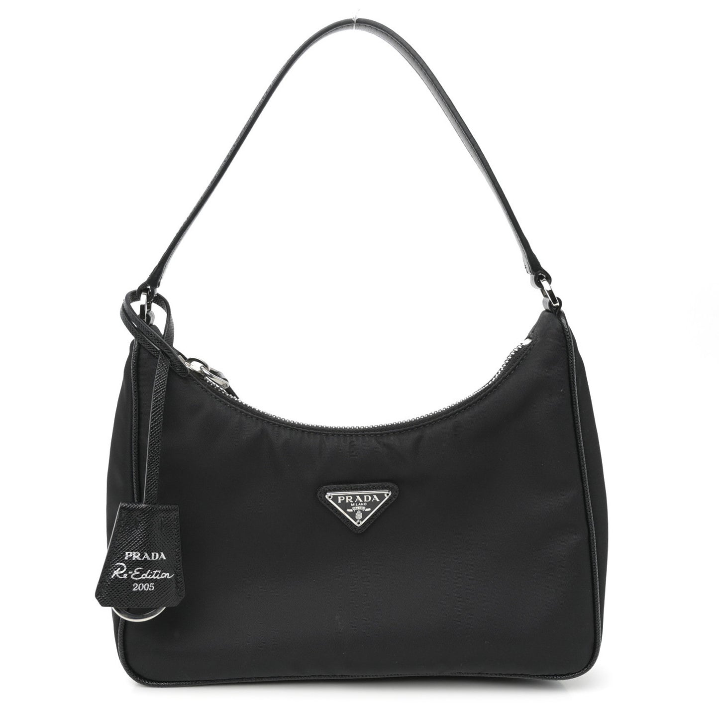 Tessuto Nylon Saffiano Mini Re-Edition 2005 Bag Black