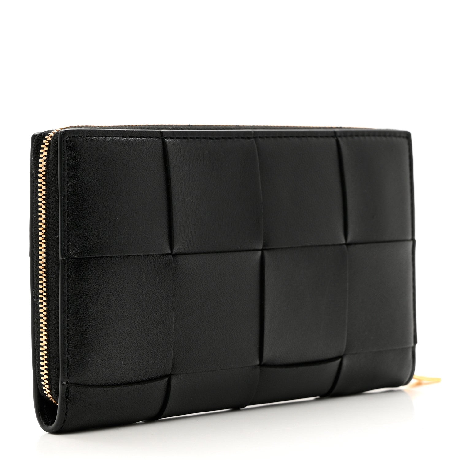 Bottega Veneta Nappa Maxi Intrecciato Zip Around Wallet Black 4 of 8