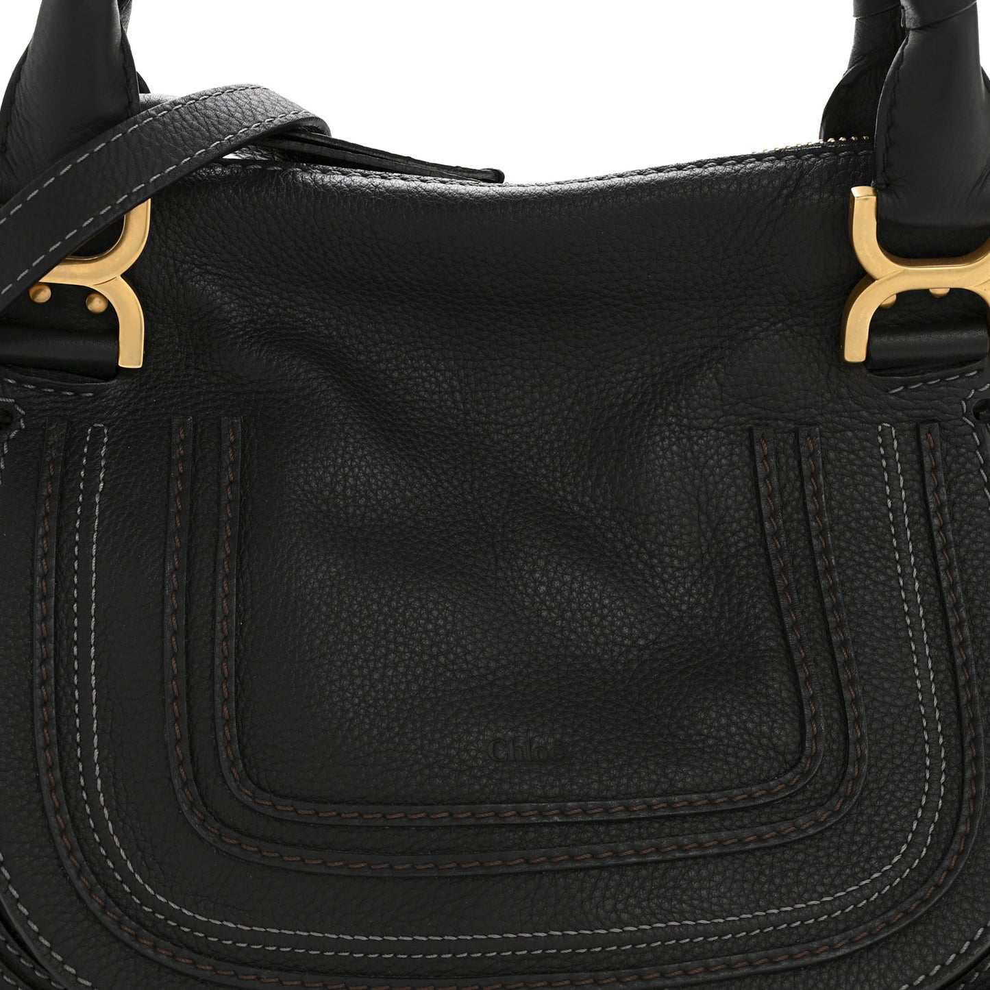 Calfskin Medium Marcie Satchel Black
