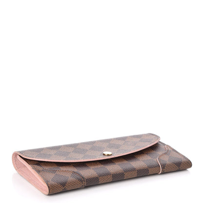 Louis Vuitton Damier Ebene Caissa Wallet Rose Ballerine 4 of 8