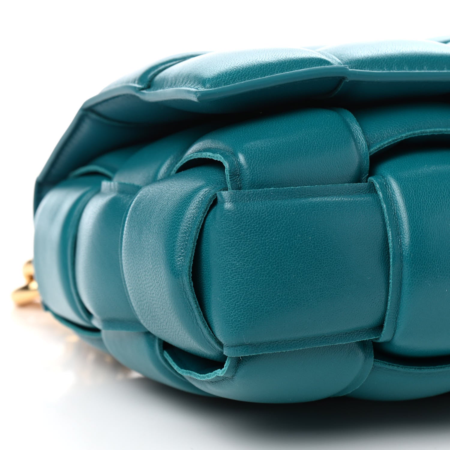 Bottega Veneta Lambskin Maxi Intreccio Padded Chain Cassette Crossbody Bag Mallard 7 of 8
