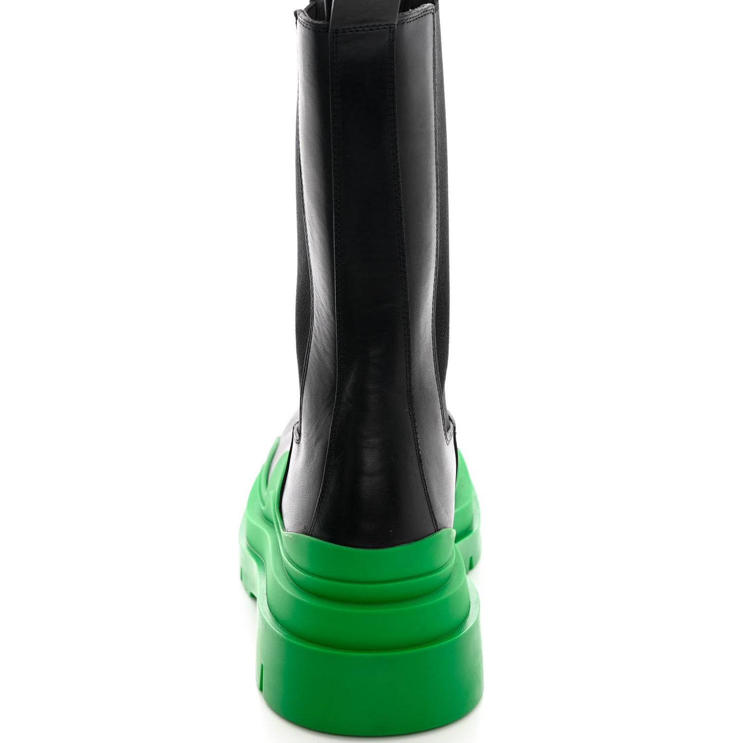 Calfskin The Tire Chelsea Boots 38.5 Black Grass