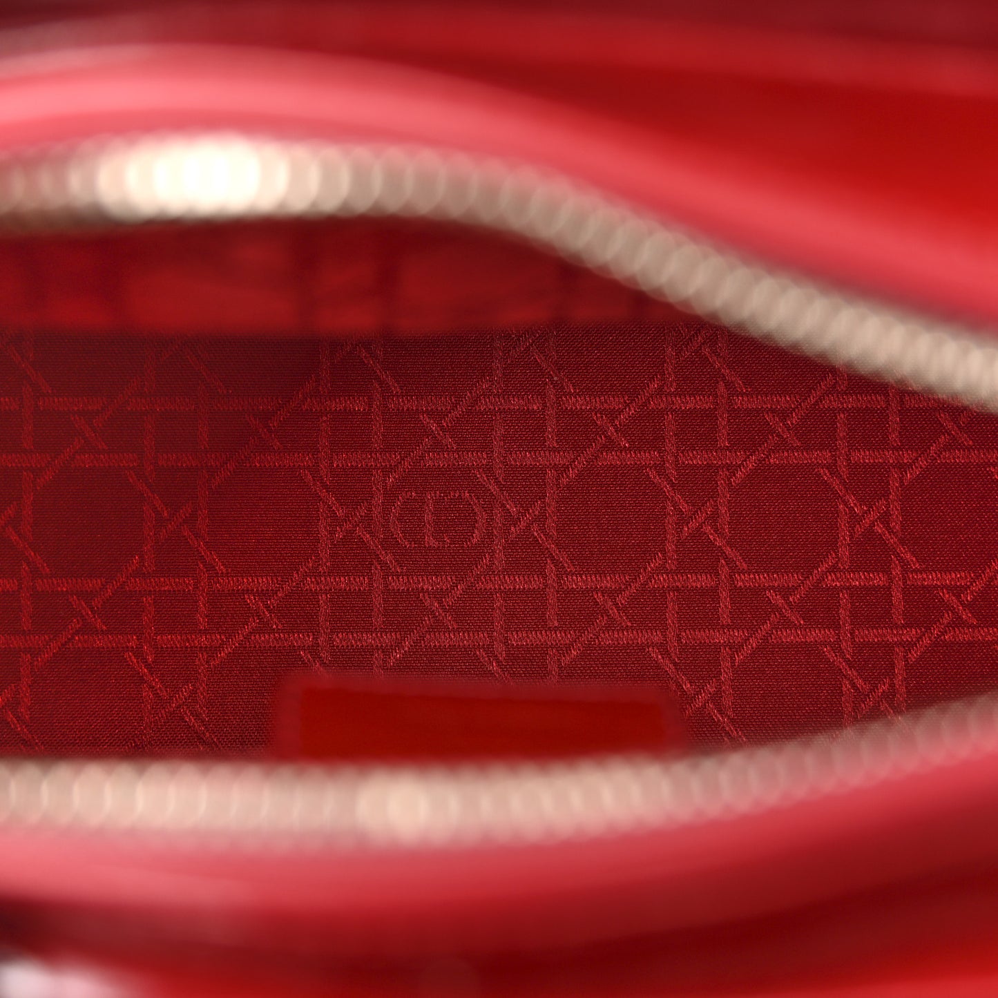 Patent Cannage Medium Lady Dior Red