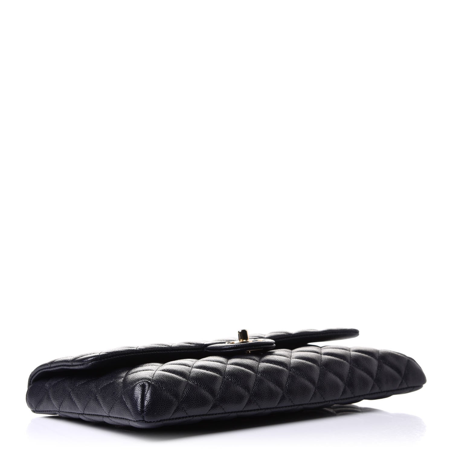 Chanel Caviar Quilted Flap Clutch Navy 5 of 12