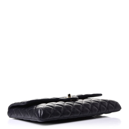 Chanel Caviar Quilted Flap Clutch Navy 5 of 12
