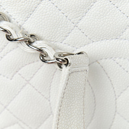 Chanel Caviar Quilted Petit Shopping Tote PST White 22 of 23