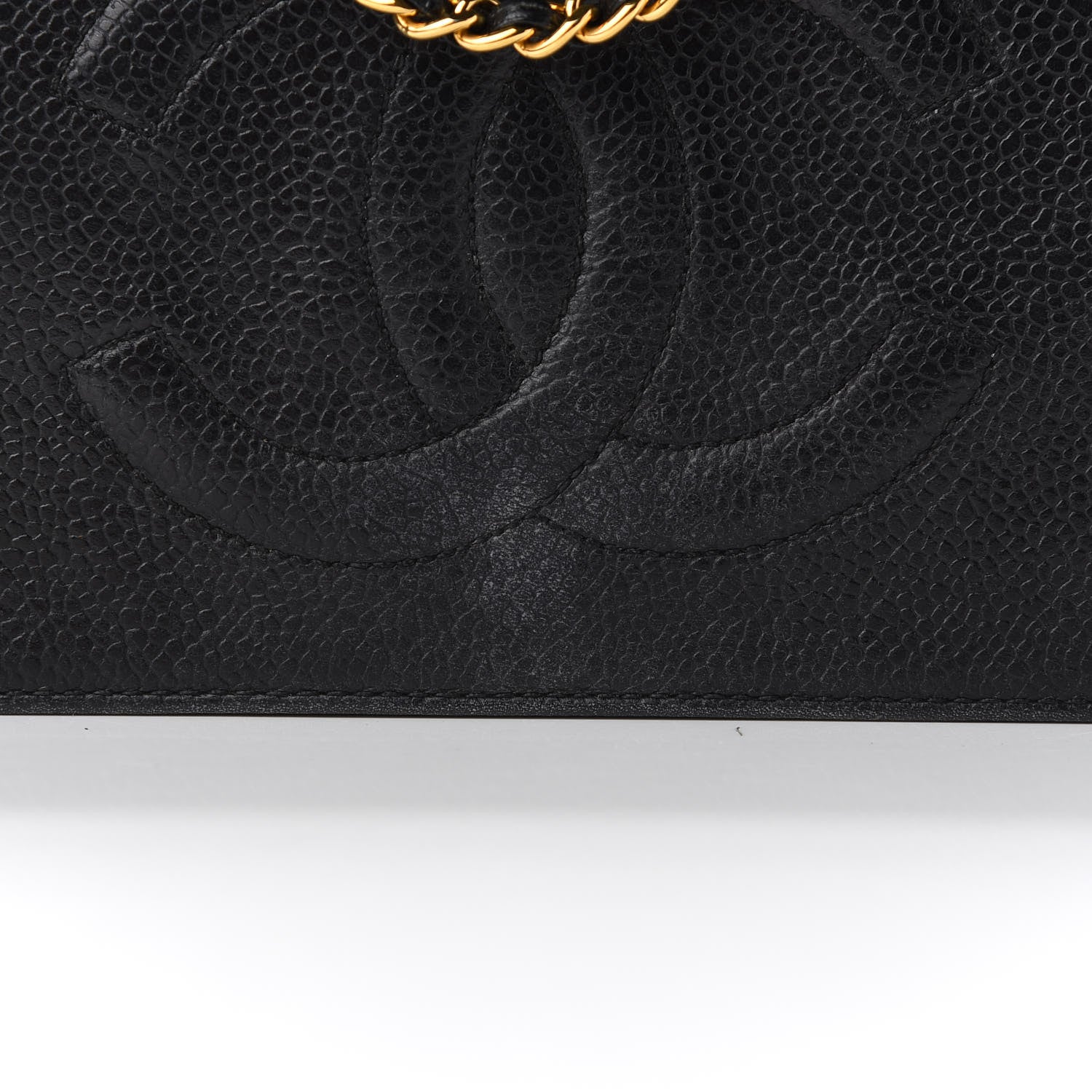Chanel Caviar Timeless CC Wallet On Chain WOC Black 10 of 13