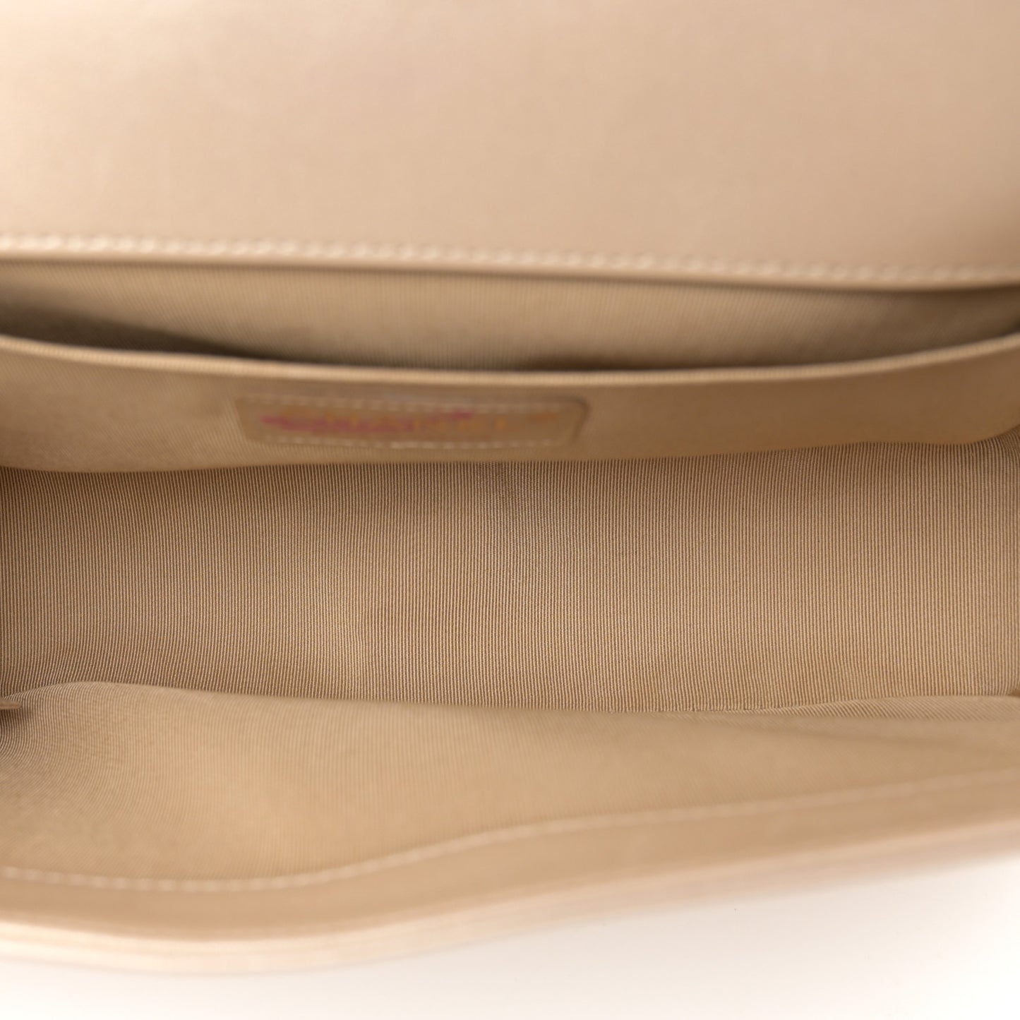 Metallic Calfskin Braided Medium Boy Flap Beige Multicolor
