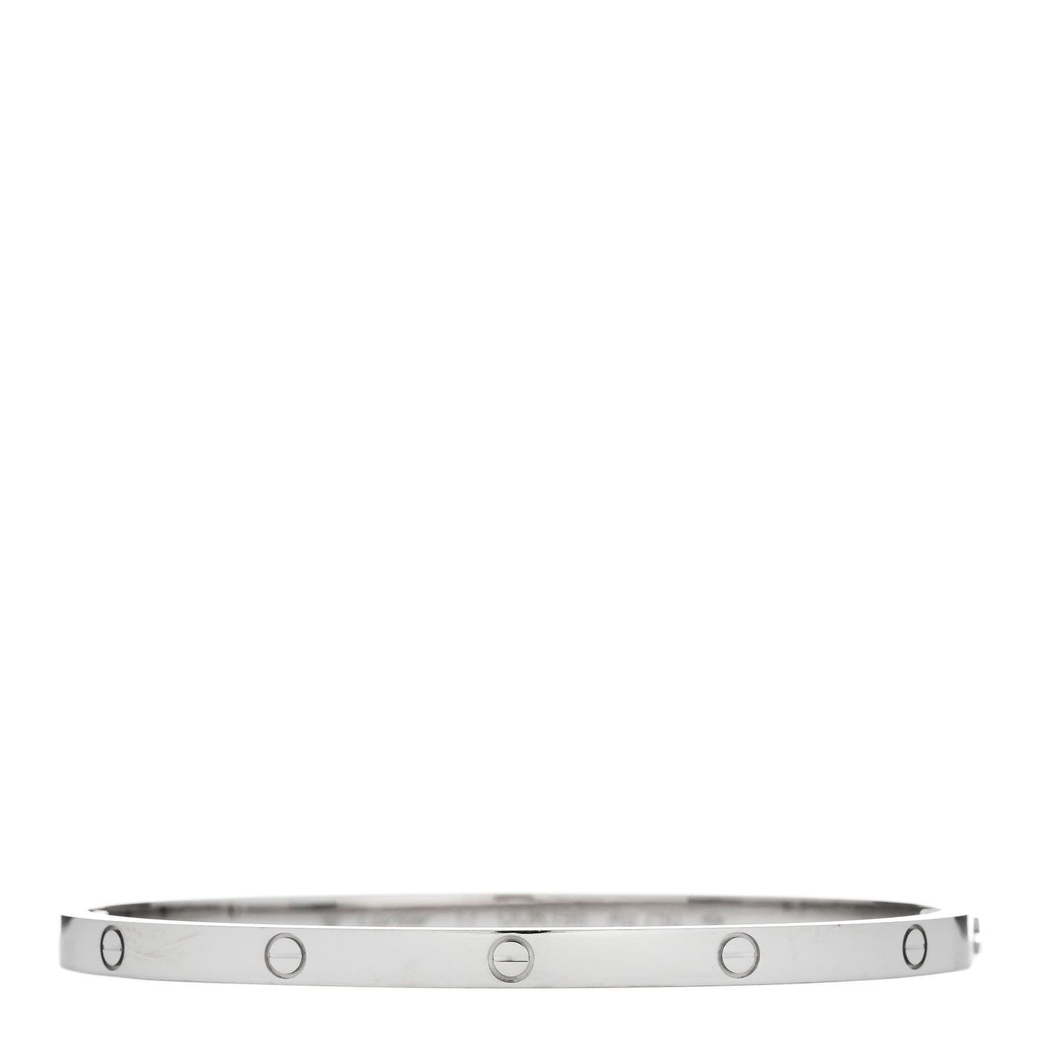 Cartier 18K White Gold Small LOVE Bracelet 17 1 of 8