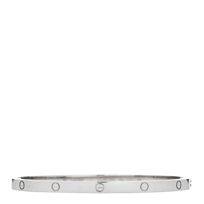 Cartier 18K White Gold Small LOVE Bracelet 17 1 of 8