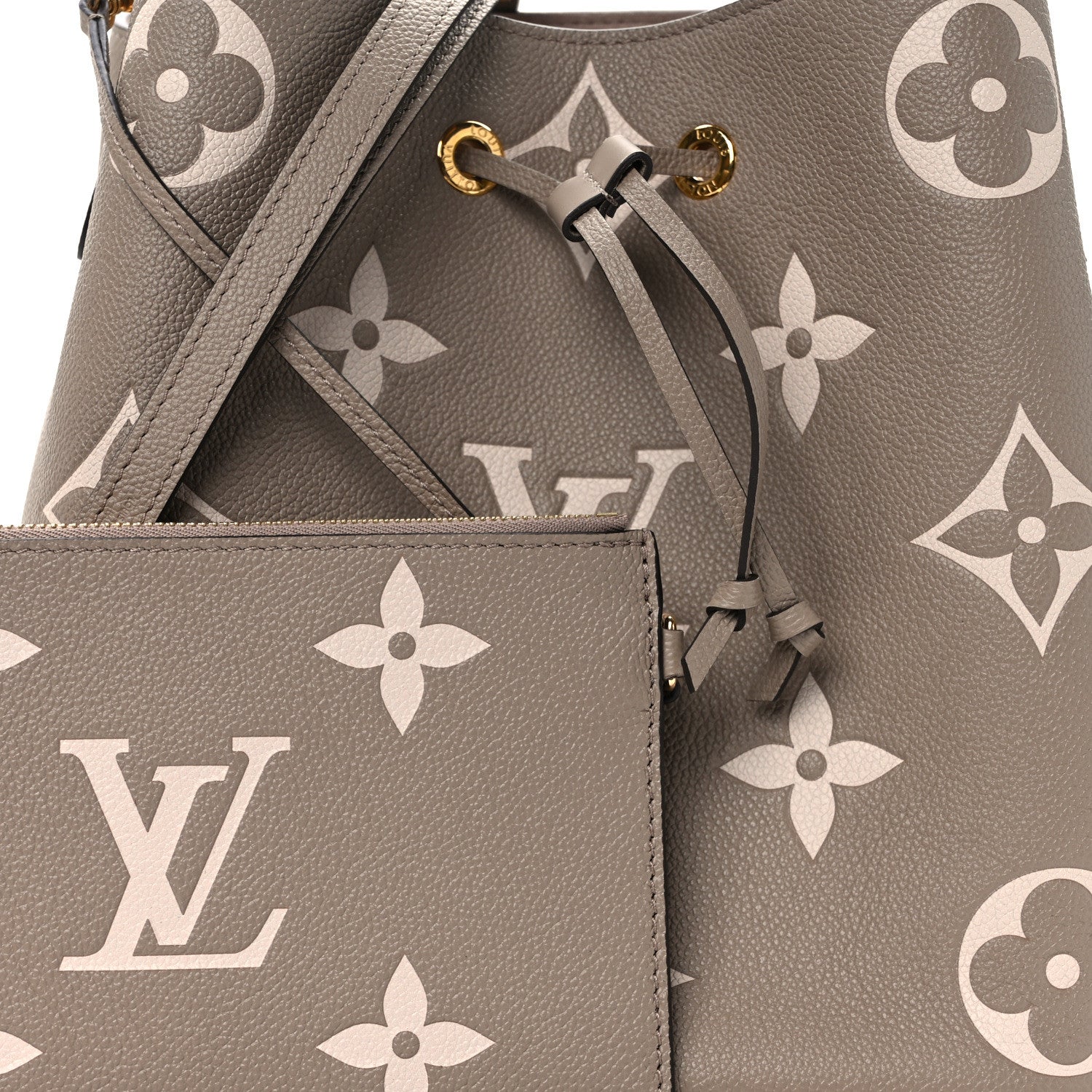 Louis Vuitton Empreinte Monogram Giant Neonoe MM Tourterelle Creme 7 of 11