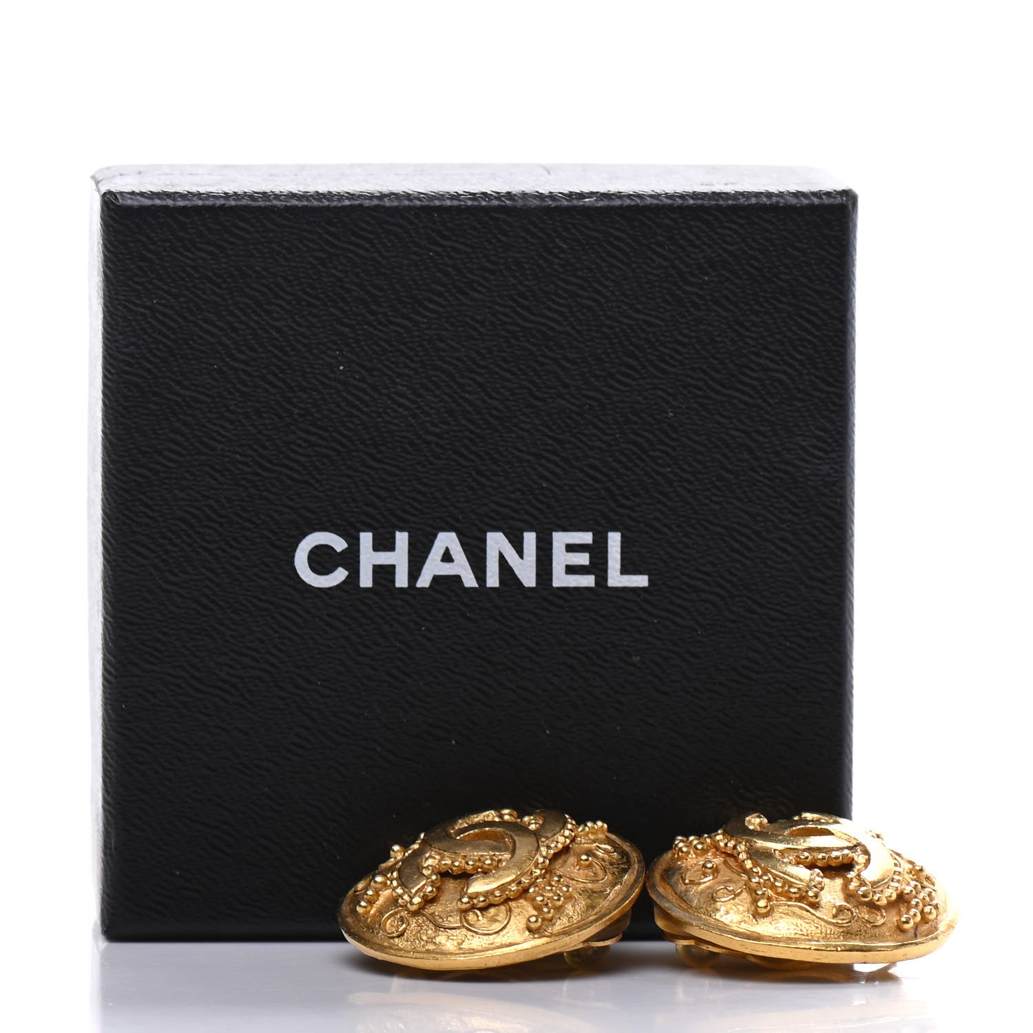 Chanel CC Clip On Earrings Gold 5 of 5