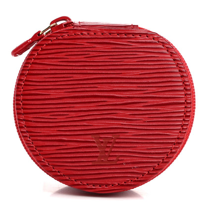 Louis Vuitton Epi Ecrin Bijoux 8cm Jewelry Box Case Castillan Red 1 of 6