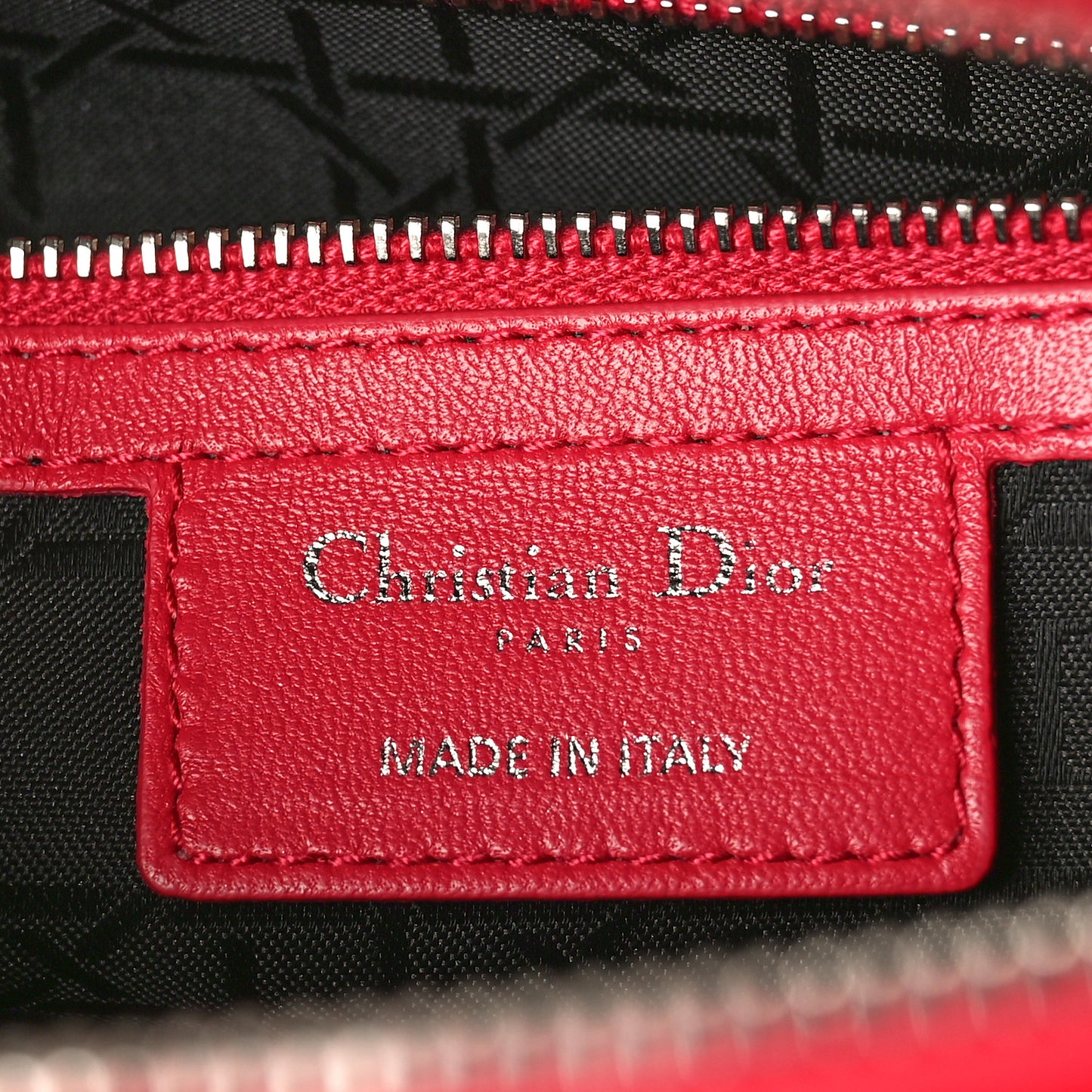 CHRISTIAN DIOR Lambskin Cannage Large Lady Dior Fuchsia