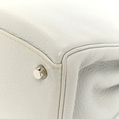 Hermes Taurillon Clemence Kelly Retourne 32 Gris Perle 14 of 18