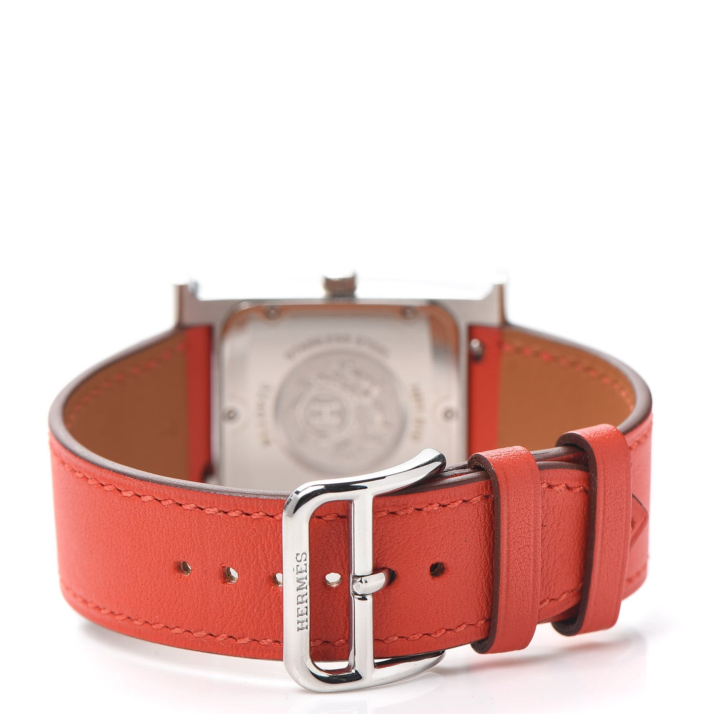 Stainless Steel Swift 26mm Heure H Hour Quartz Watch Orange