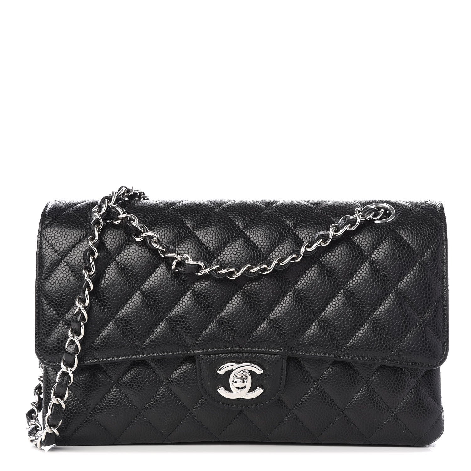 Chanel Caviar Quilted Medium Double Flap Black 1 of 8
