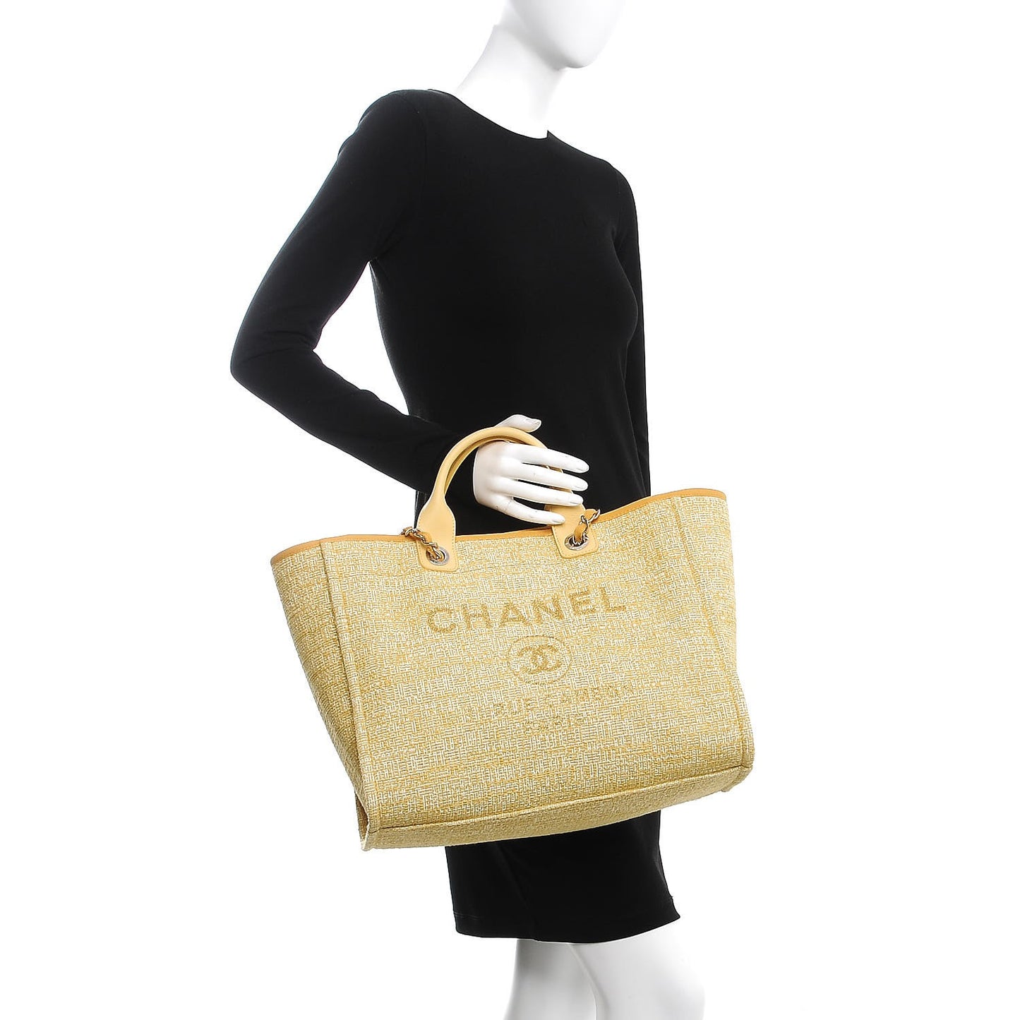 Canvas Medium Deauville Tote Light Yellow