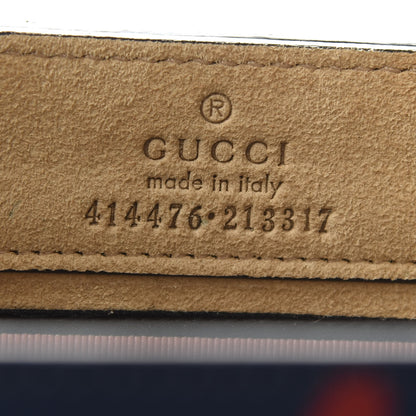 Gucci Calfskin GucciGhost Medium XL Tote Blue Agata Hibiscus Red 5 of 7