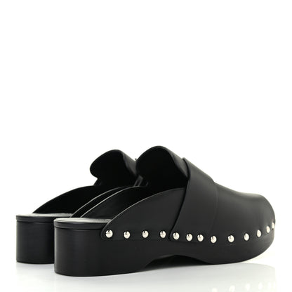 Hermes Calfskin Calya Mules 36 Black 4 of 8