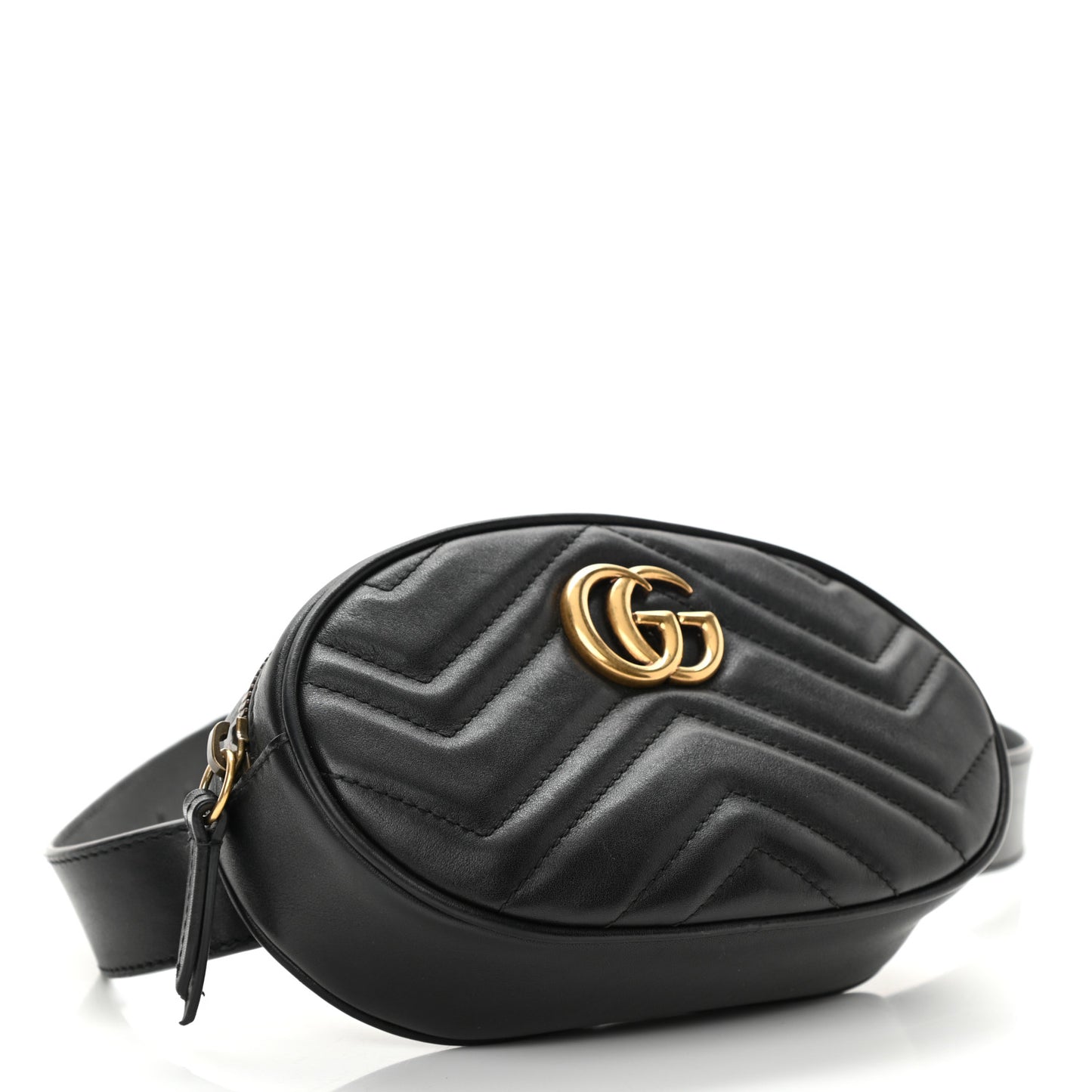 Calfskin Matelasse GG Marmont Belt Bag 75 30 Black