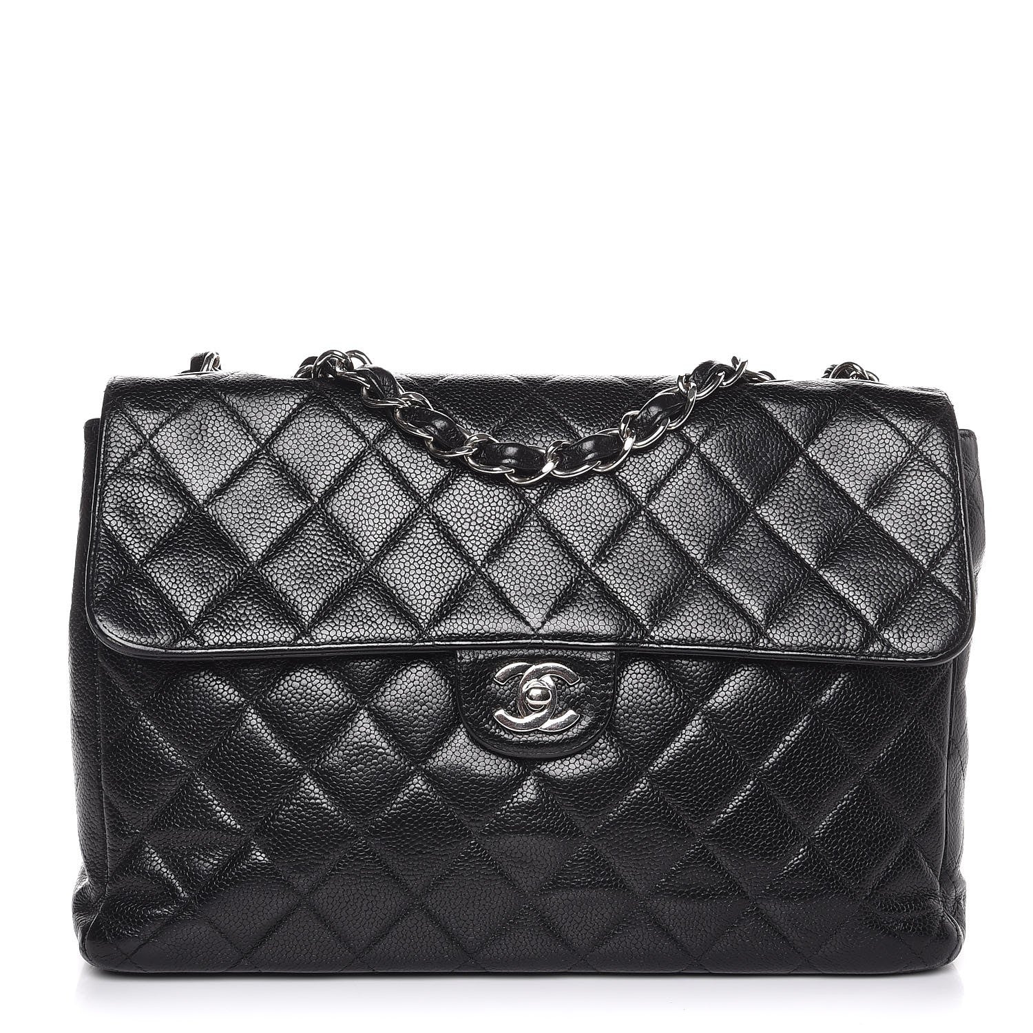Chanel Caviar Quilted Jumbo Single Flap Black 1 of 6