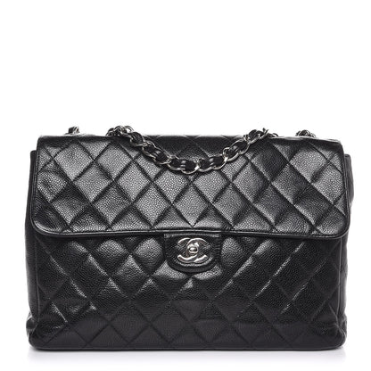 Chanel Caviar Quilted Jumbo Single Flap Black 1 of 6