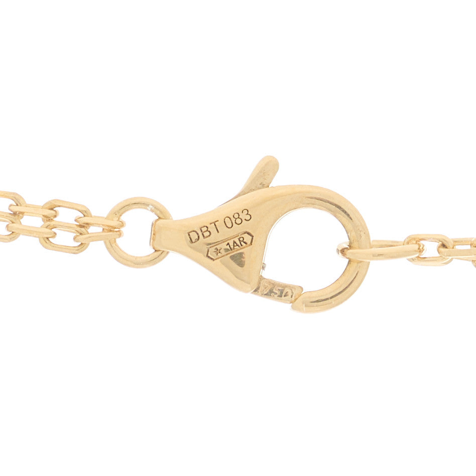 18K Yellow Gold 2 Diamond LOVE Necklace