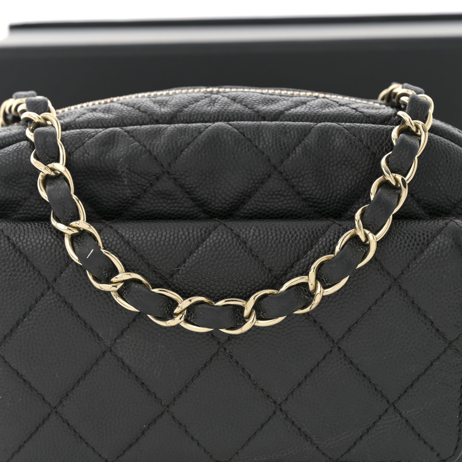 Chanel Caviar Quilted CC Day Camera Case Black 11 of 13