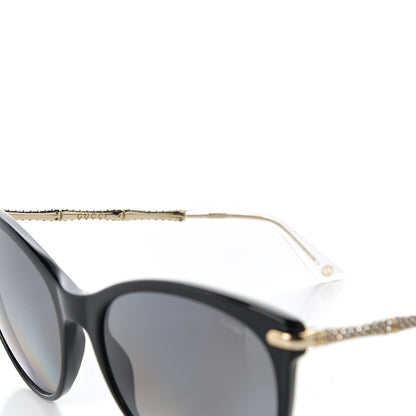 Gucci Crystal Bamboo Cat Eye Sunglasses GG3771 Black Gold 5 of 10