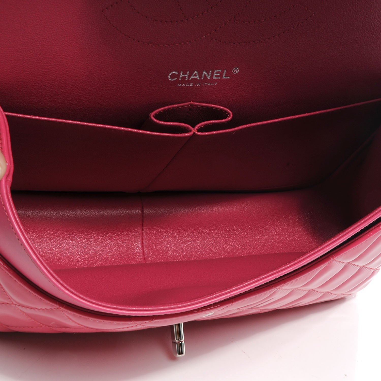 Chanel Patent Jumbo Double Flap Fuchsia 8 of 9