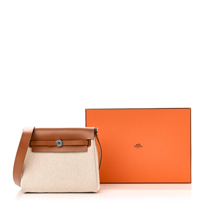 Hermes Military Toile Vache Hunter Herbag Zip Retourne 20 Ecru Beige Fauve 11 of 11