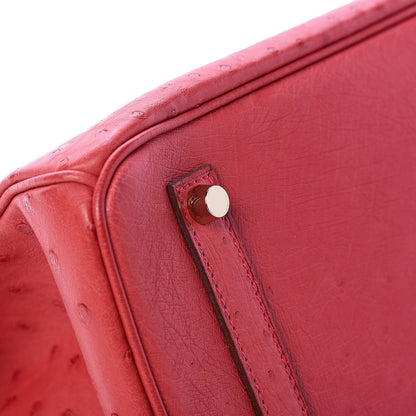 Hermes Ostrich Birkin 35 Rouge Vif 6 of 37