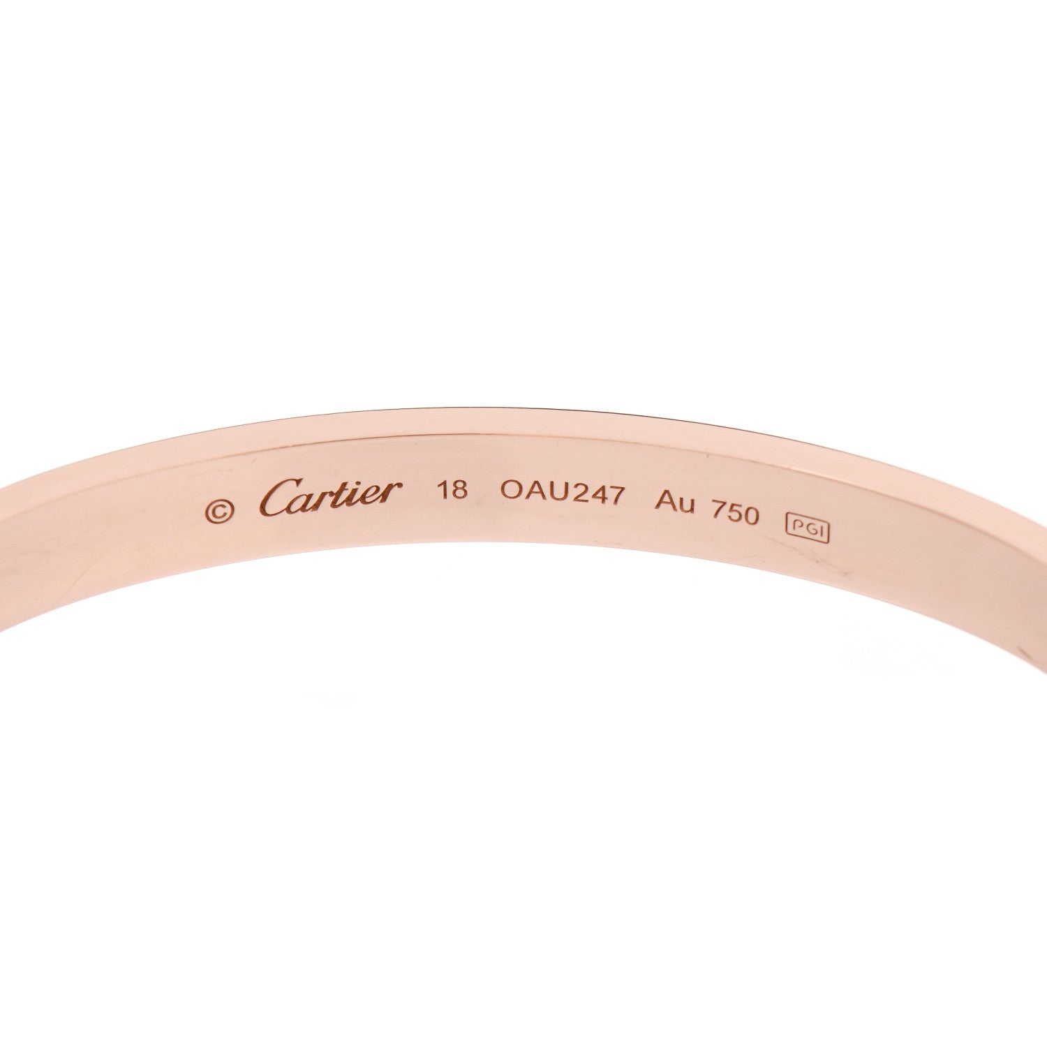 Cartier 18K Pink Gold LOVE Bracelet 18 4 of 6
