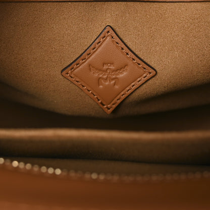 MCM Visetos Calfskin Medium Diamond Tote Cognac 6 of 10