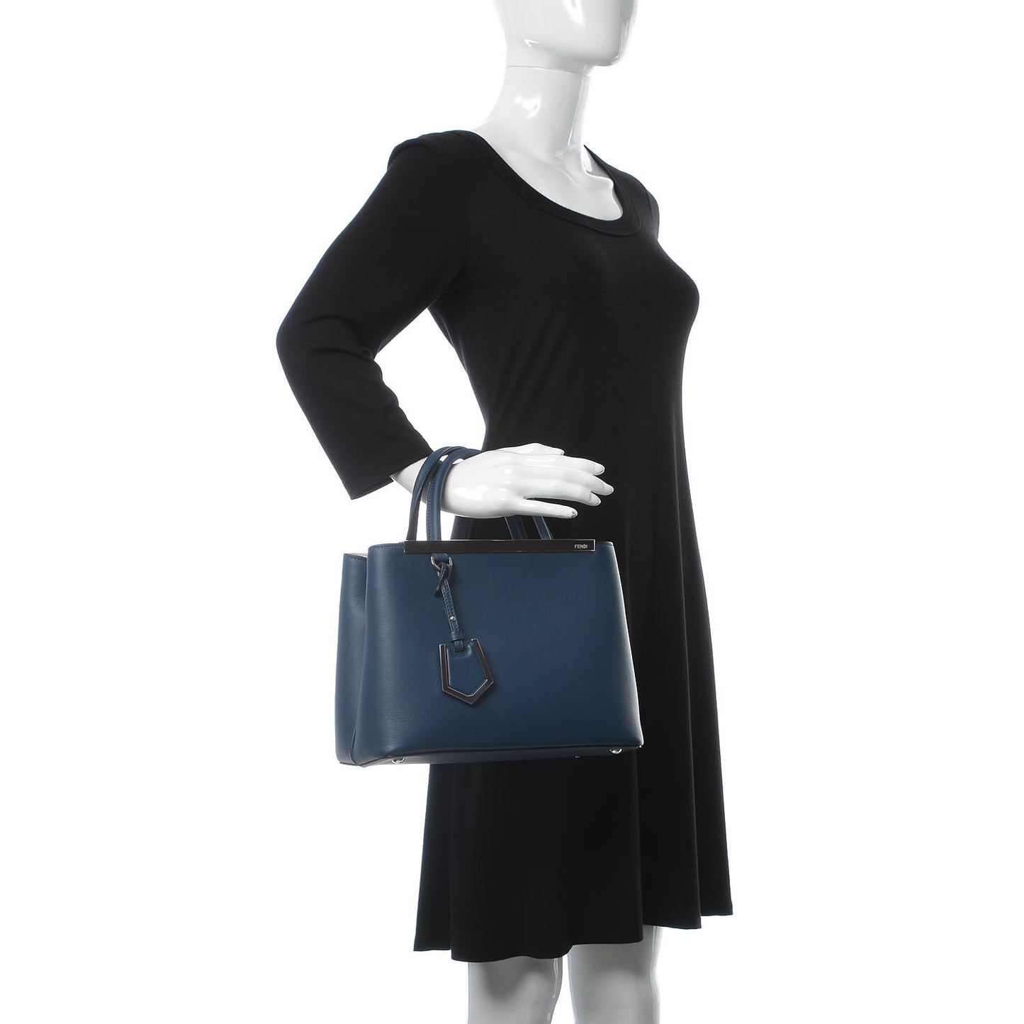 Vitello Dolce Century Petite 2Jours Tote Blue Rosa Doll