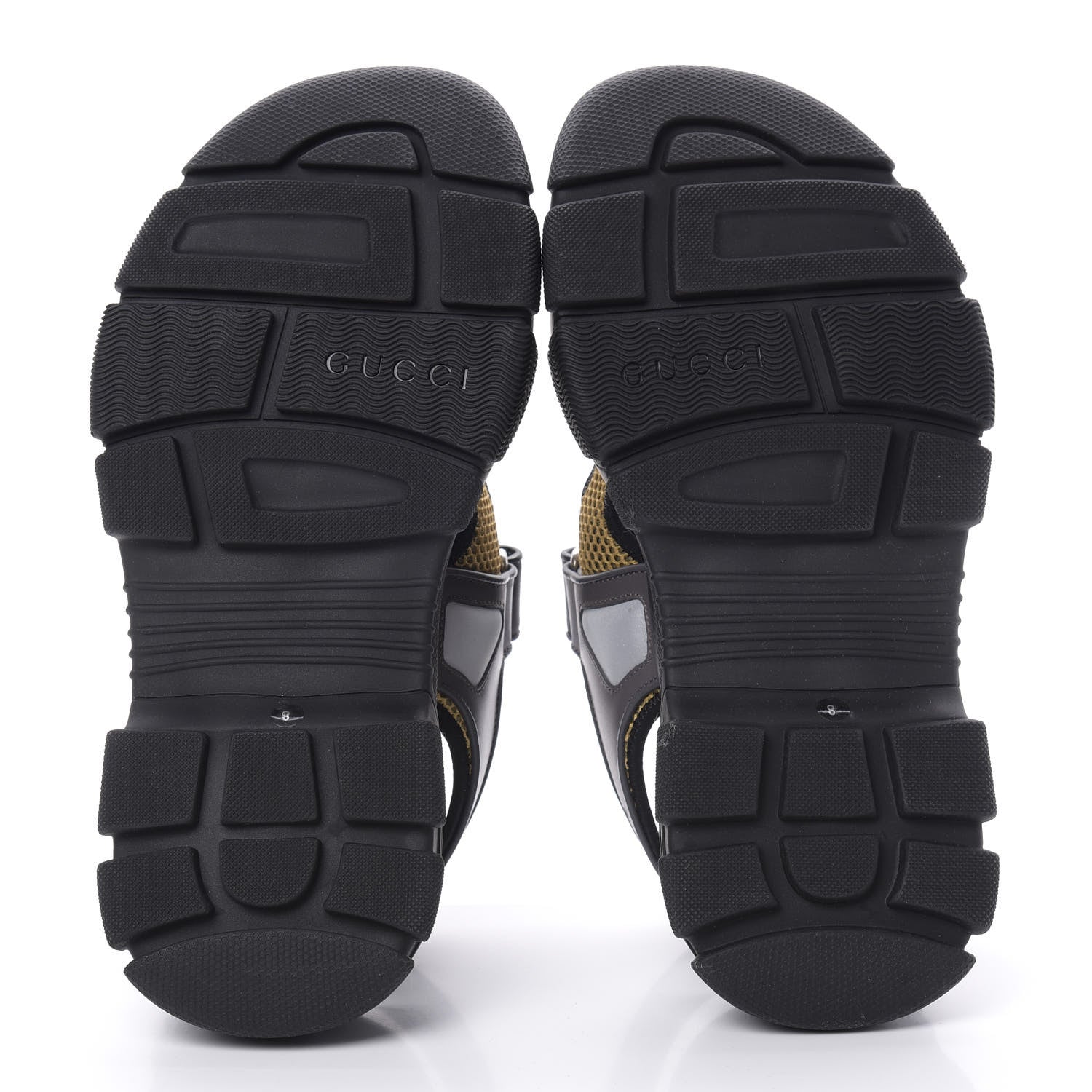 Gucci X SEGA Nappa Mesh Mens Aguru Sandals 8 Loess Black 5 of 8