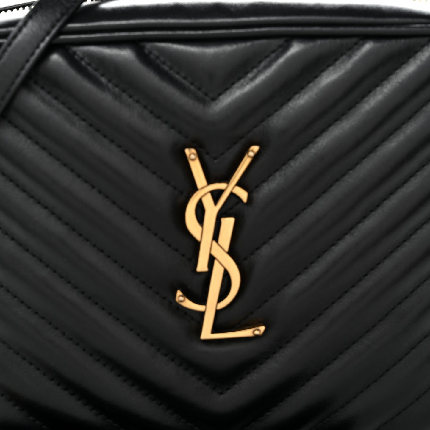 Calfskin Matelasse Monogram Lou Camera Bag Black