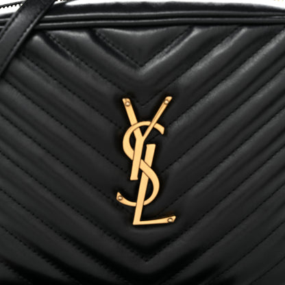Saint Laurent Calfskin Matelasse Monogram Lou Camera Bag Black 8 of 10