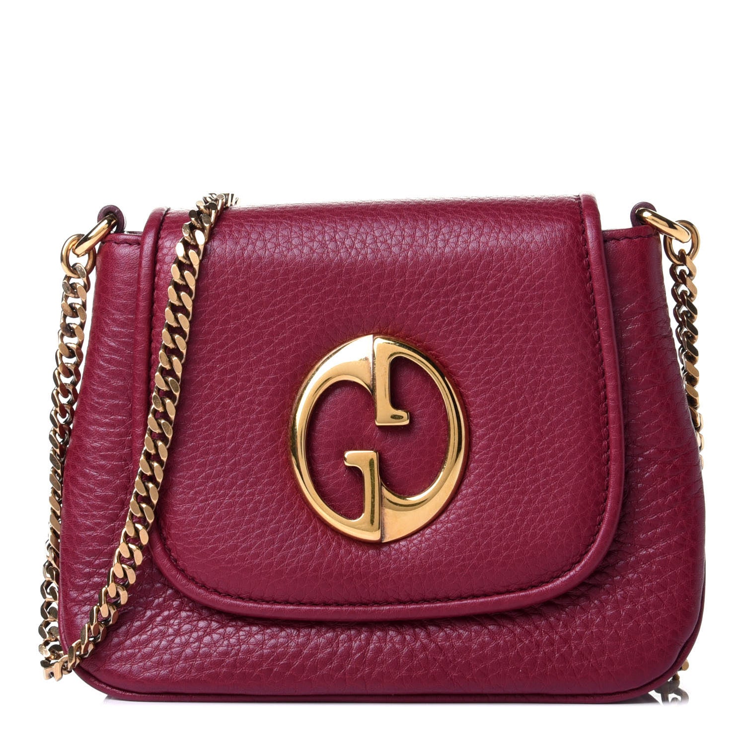 Gucci Cellarius Calfskin Small 1973 Chain Shoulder Bag Cherry Gloss 1 of 5