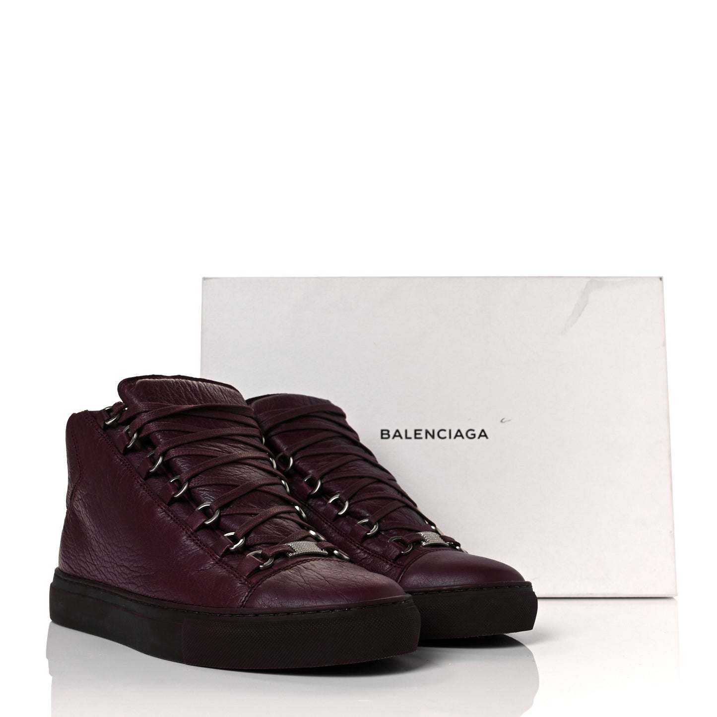 Agneau Arena Opaque Womens High Top Sneakers 42 Rouge Bourgogne