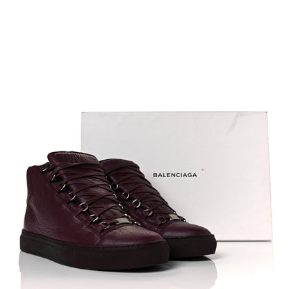 Balenciaga Agneau Arena Opaque Womens High Top Sneakers 42 Rouge Bourgogne 9 of 9