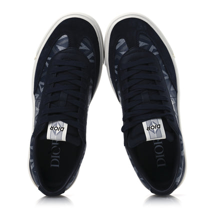 Christian Dior Canvas CD Diamond Mens B101 Low Top Sneakers 42 Navy 2 of 11