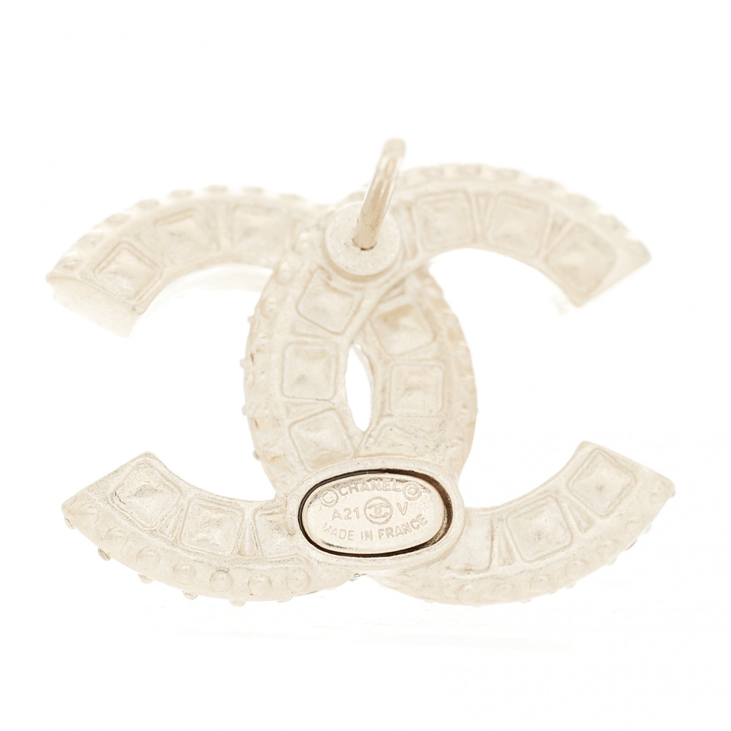 Chanel Crystal Timeless CC Earrings Light Gold 4 of 4