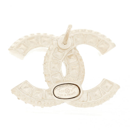Chanel Crystal Timeless CC Earrings Light Gold 4 of 4