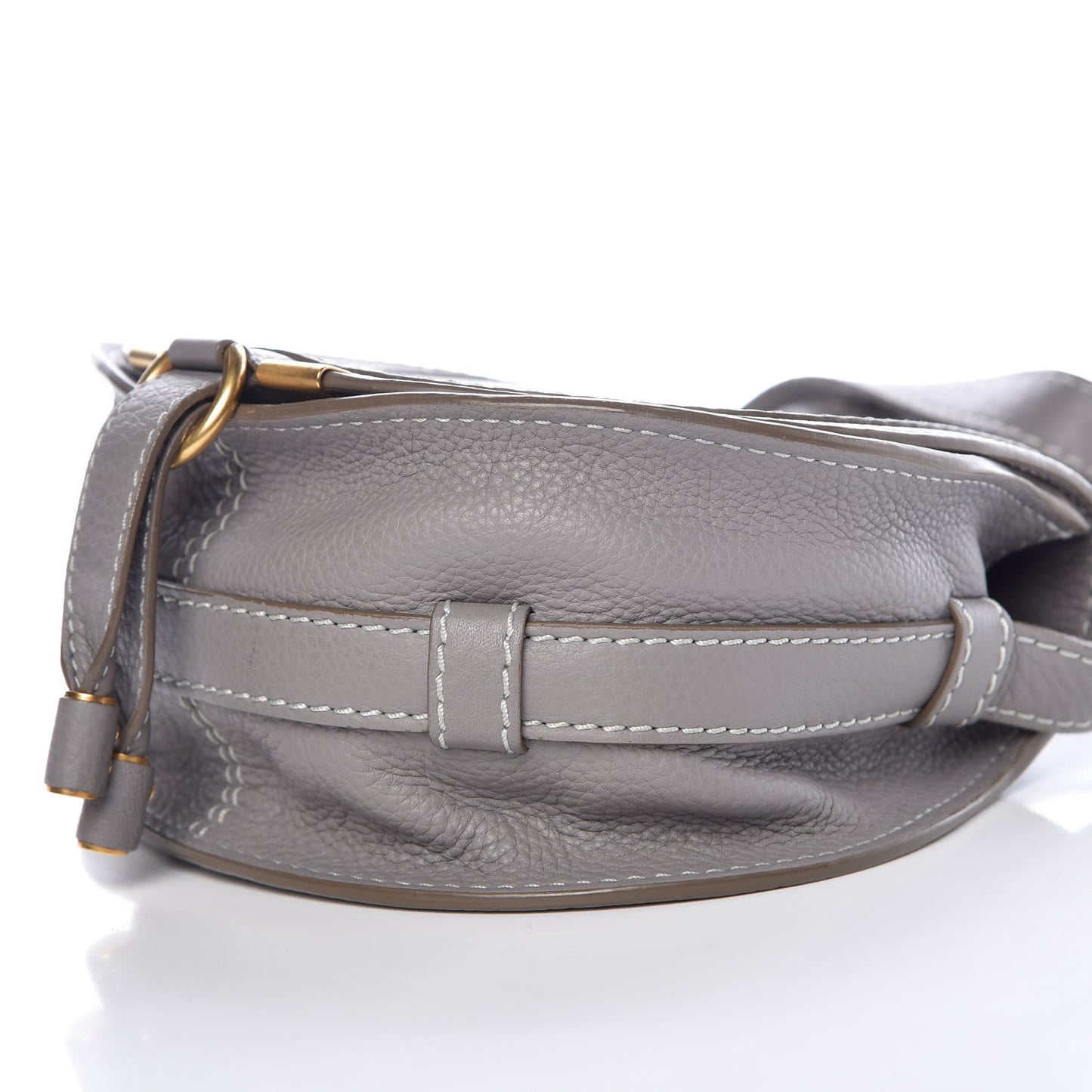 Calfskin Mini Marcie Round Crossbody Bag Cashmere Grey