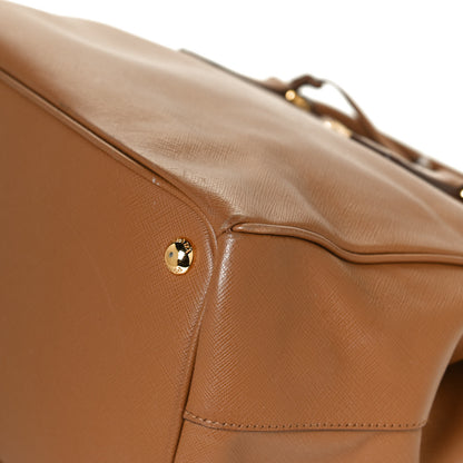 Prada Saffiano Medium Galleria Double Zip Tote Caramel 11 of 14